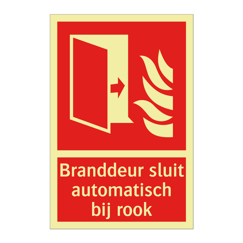 Branddeur sluit automatisch bij rook