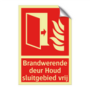 Brandwerende deur Houd sluitgebied vrij