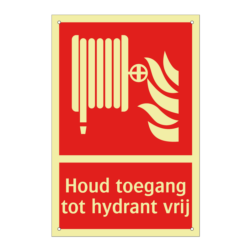 Houd toegang tot hydrant vrij