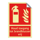 Houd toegang tot brandblusser vrij