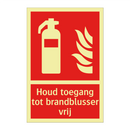Houd toegang tot brandblusser vrij