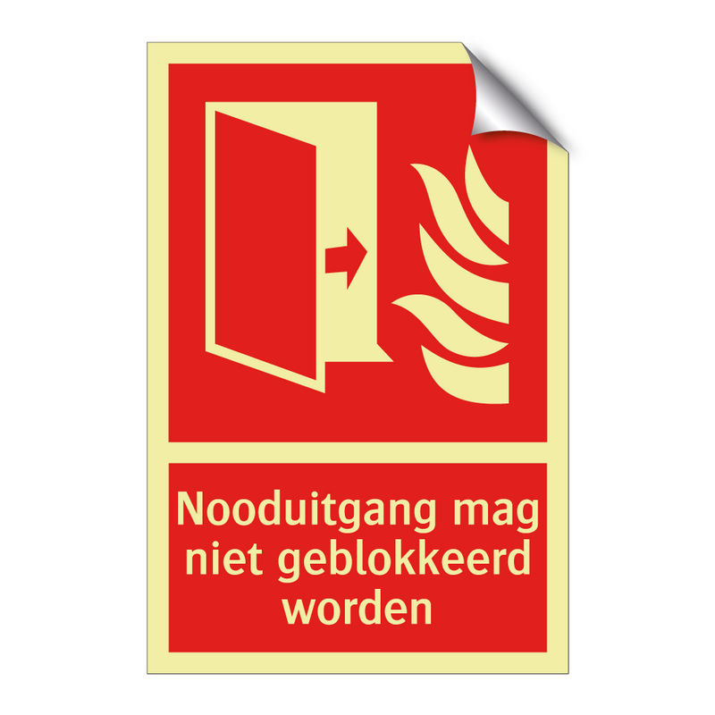 Nooduitgang mag niet geblokkeerd worden