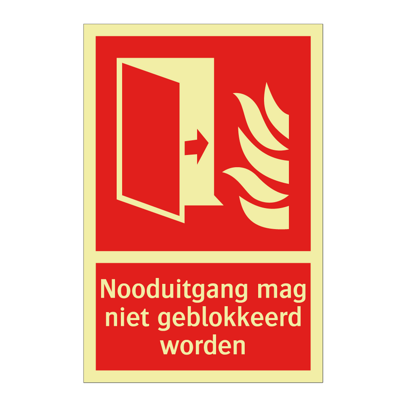 Nooduitgang mag niet geblokkeerd worden
