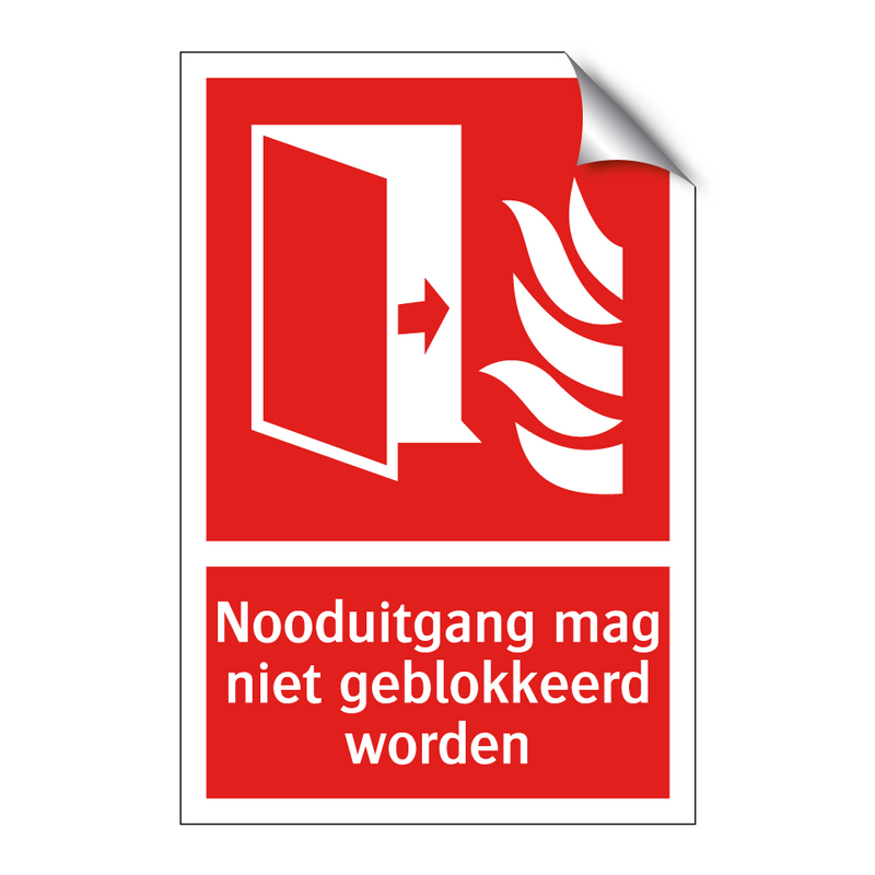 Nooduitgang mag niet geblokkeerd worden
