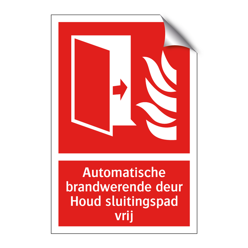 Automatische brandwerende deur Houd sluitingspad vrij