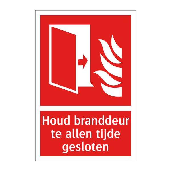 Houd branddeur te allen tijde gesloten