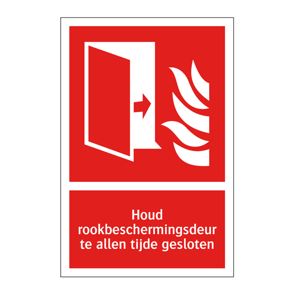 Houd rookbeschermingsdeur te allen tijde gesloten