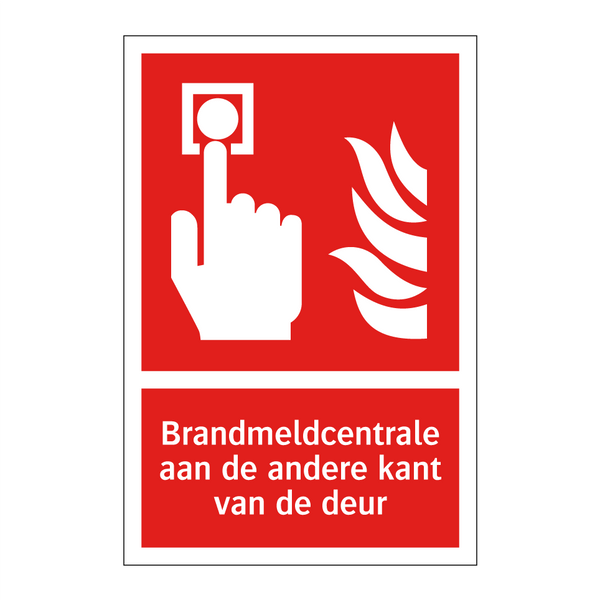 Brandmeldcentrale aan de andere kant van de deur