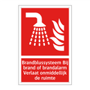 Brandblussysteem Bij brand of brandalarm Verlaat onmiddellijk de ruimte
