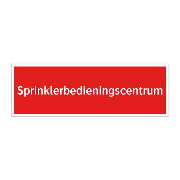 Sprinklerbedieningscentrum & Sprinklerbedieningscentrum & Sprinklerbedieningscentrum