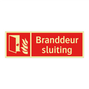 Branddeur sluiting