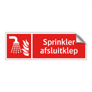 Sprinkler afsluitklep