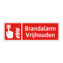 Brandalarm Vrijhouden