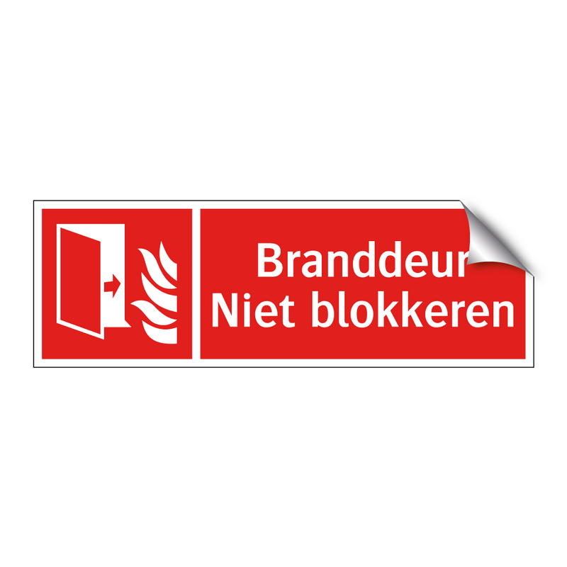 Branddeur Niet blokkeren