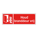Houd branddeur vrij