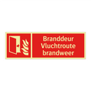 Branddeur Vluchtroute brandweer