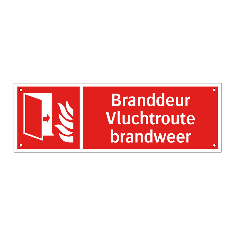 Branddeur Vluchtroute brandweer