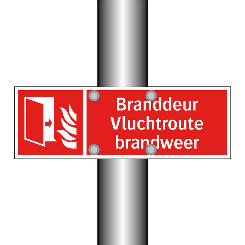 Branddeur Vluchtroute brandweer