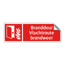Branddeur Vluchtroute brandweer