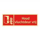Houd vluchtdeur vrij