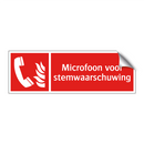 Microfoon voor stemwaarschuwing