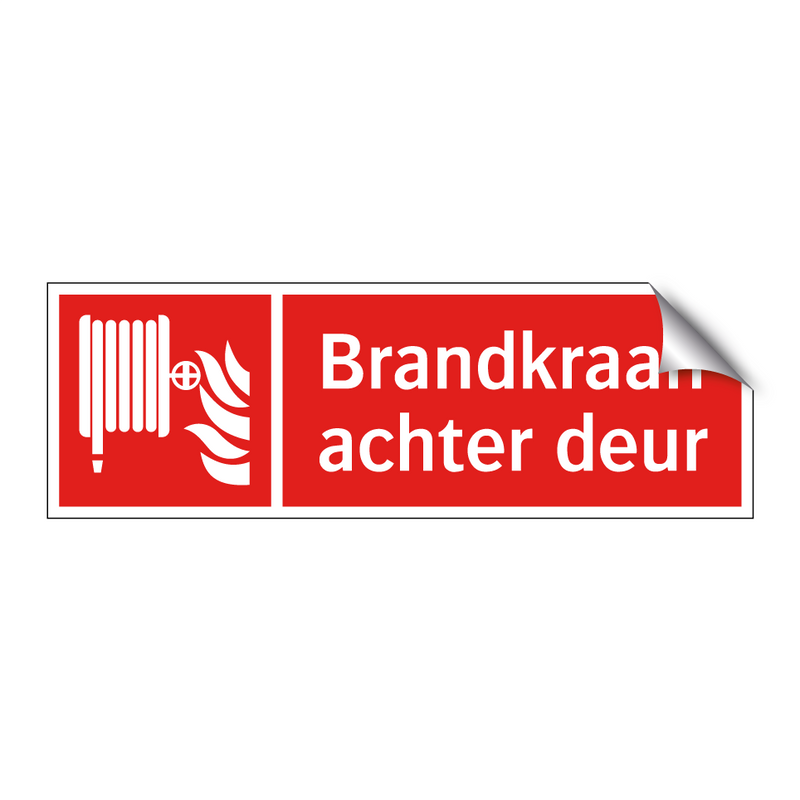 Brandkraan achter deur