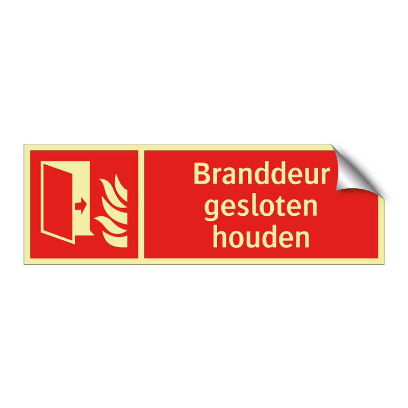 Branddeur gesloten houden