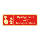 Opslagruimte voor blusapparatuur