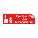 Opslagruimte voor blusapparatuur