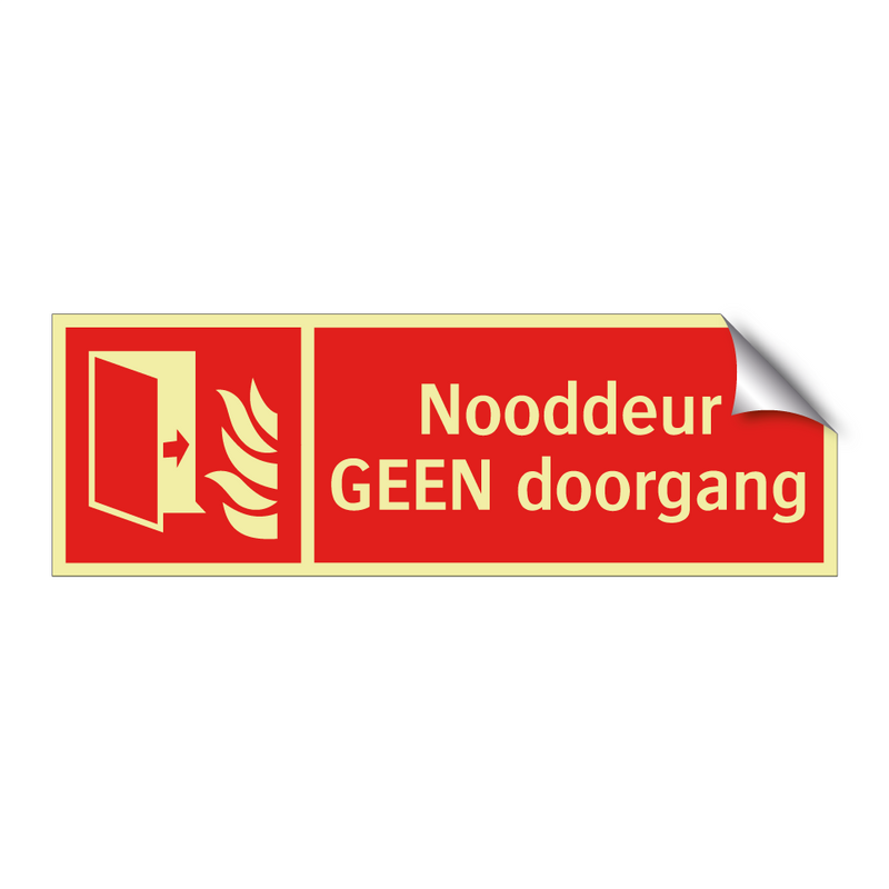 Nooddeur GEEN doorgang