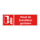 Houd de branddeur gesloten