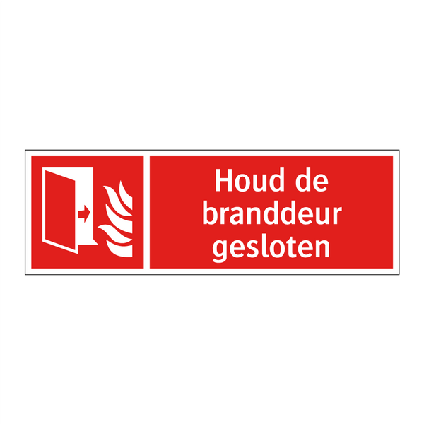 Houd de branddeur gesloten