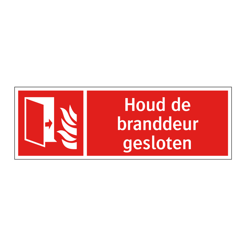 Houd de branddeur gesloten