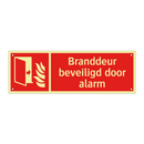 Branddeur beveiligd door alarm