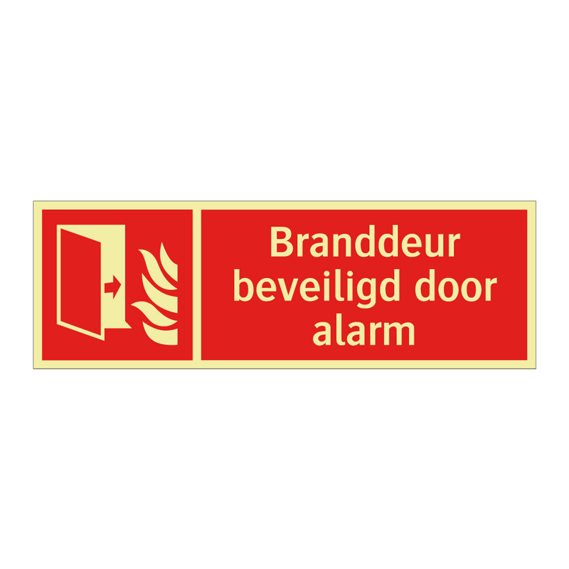 Branddeur beveiligd door alarm