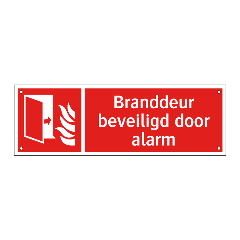 Branddeur beveiligd door alarm