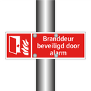 Branddeur beveiligd door alarm