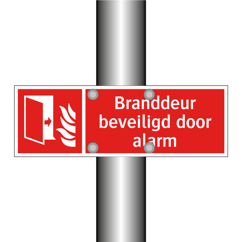 Branddeur beveiligd door alarm