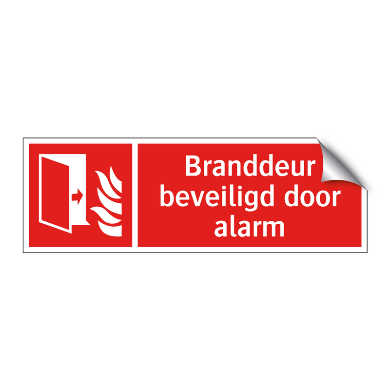 Branddeur beveiligd door alarm