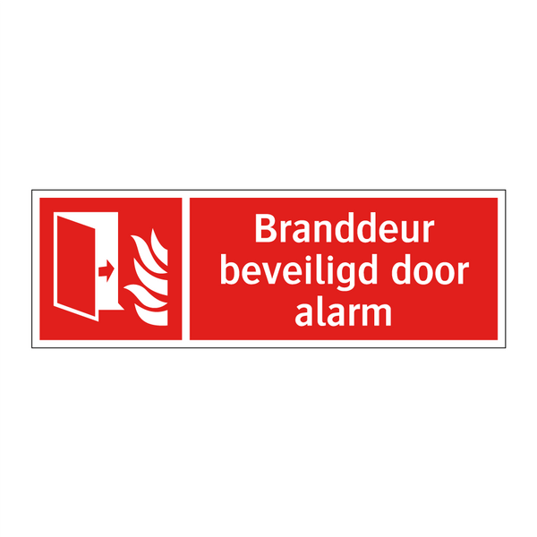 Branddeur beveiligd door alarm