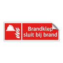 Brandklep sluit bij brand