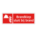 Brandklep sluit bij brand