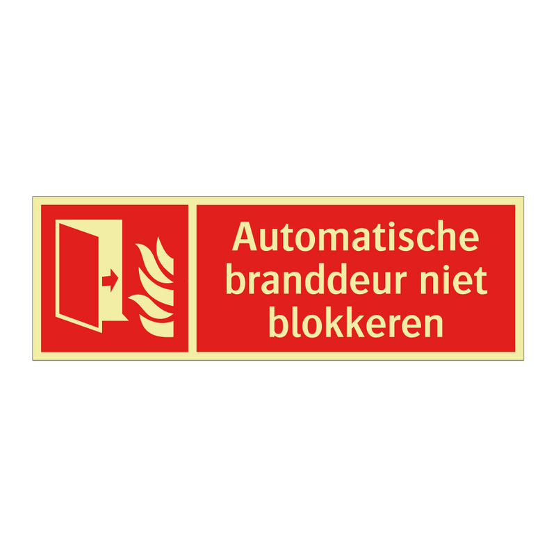 Automatische branddeur niet blokkeren