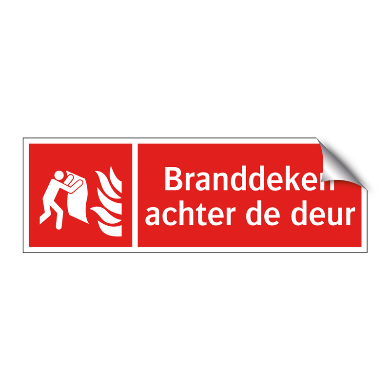 Branddeken achter de deur