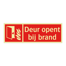 Deur opent bij brand