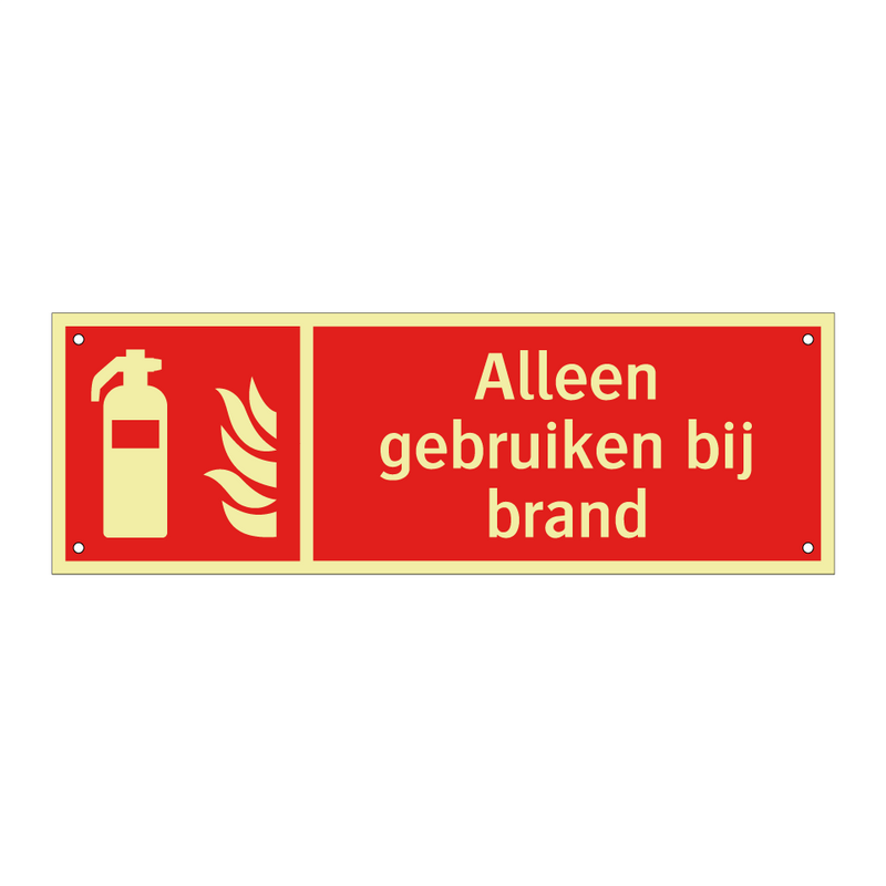 Alleen gebruiken bij brand