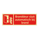 Branddeur sluit automatisch bij brand