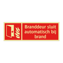 Branddeur sluit automatisch bij brand