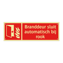 Branddeur sluit automatisch bij rook