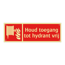 Houd toegang tot hydrant vrij